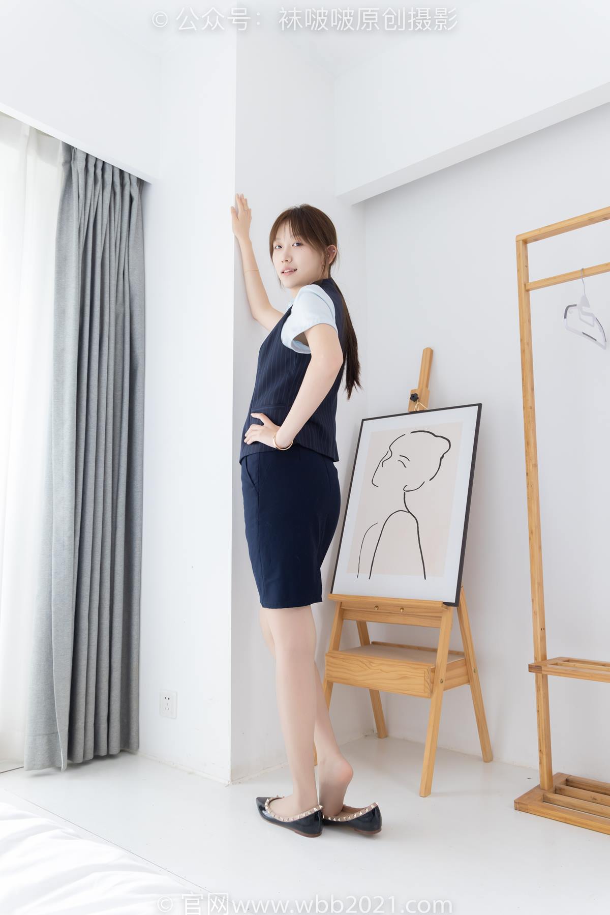 图片[45]-[BoBoSocks袜啵啵]NO.575 香菜-平底鞋、薄灰丝、银行制服[144P] – 速更版-美库