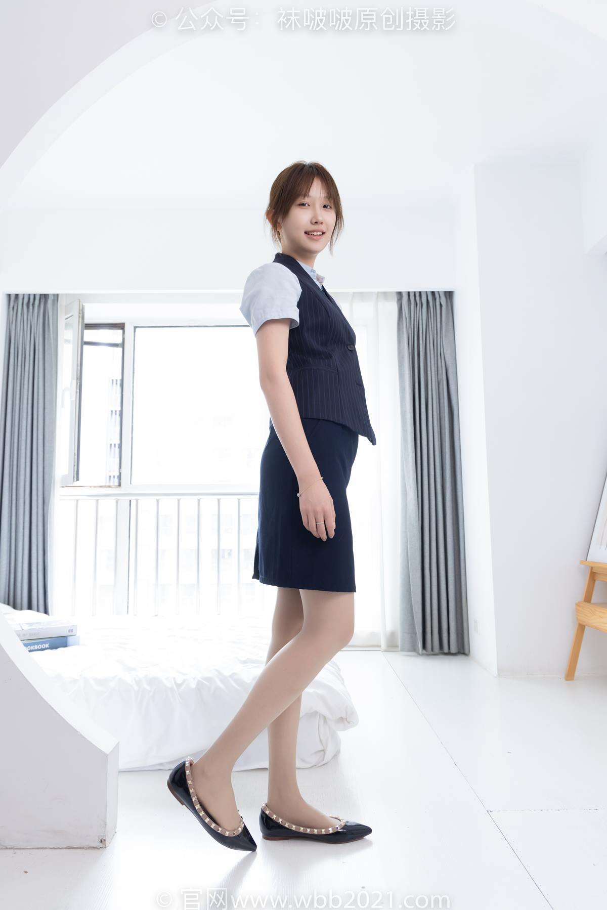 图片[86]-[BoBoSocks袜啵啵]NO.575 香菜-平底鞋、薄灰丝、银行制服[144P] – 速更版-美库