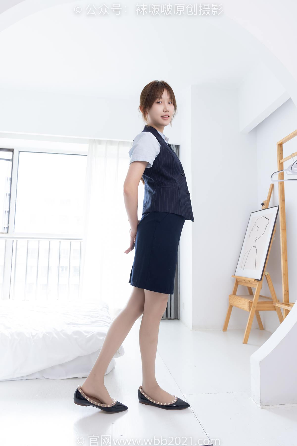 图片[112]-[BoBoSocks袜啵啵]NO.575 香菜-平底鞋、薄灰丝、银行制服[144P] – 速更版-美库