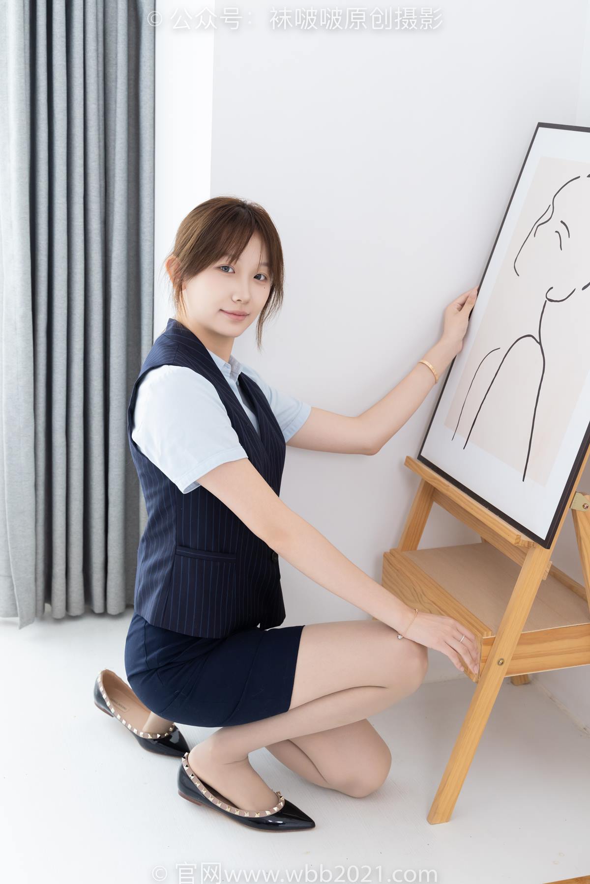 图片[144]-[BoBoSocks袜啵啵]NO.575 香菜-平底鞋、薄灰丝、银行制服[144P] – 速更版-美库