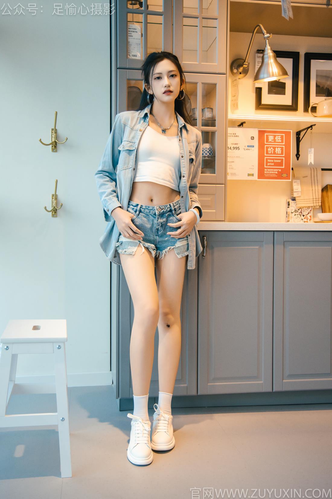 图片[12]-足愉心 NO.001 可乐（搭配：白T、牛仔短裤、板鞋、白棉袜、裸足）[96P] – 速更版-美库