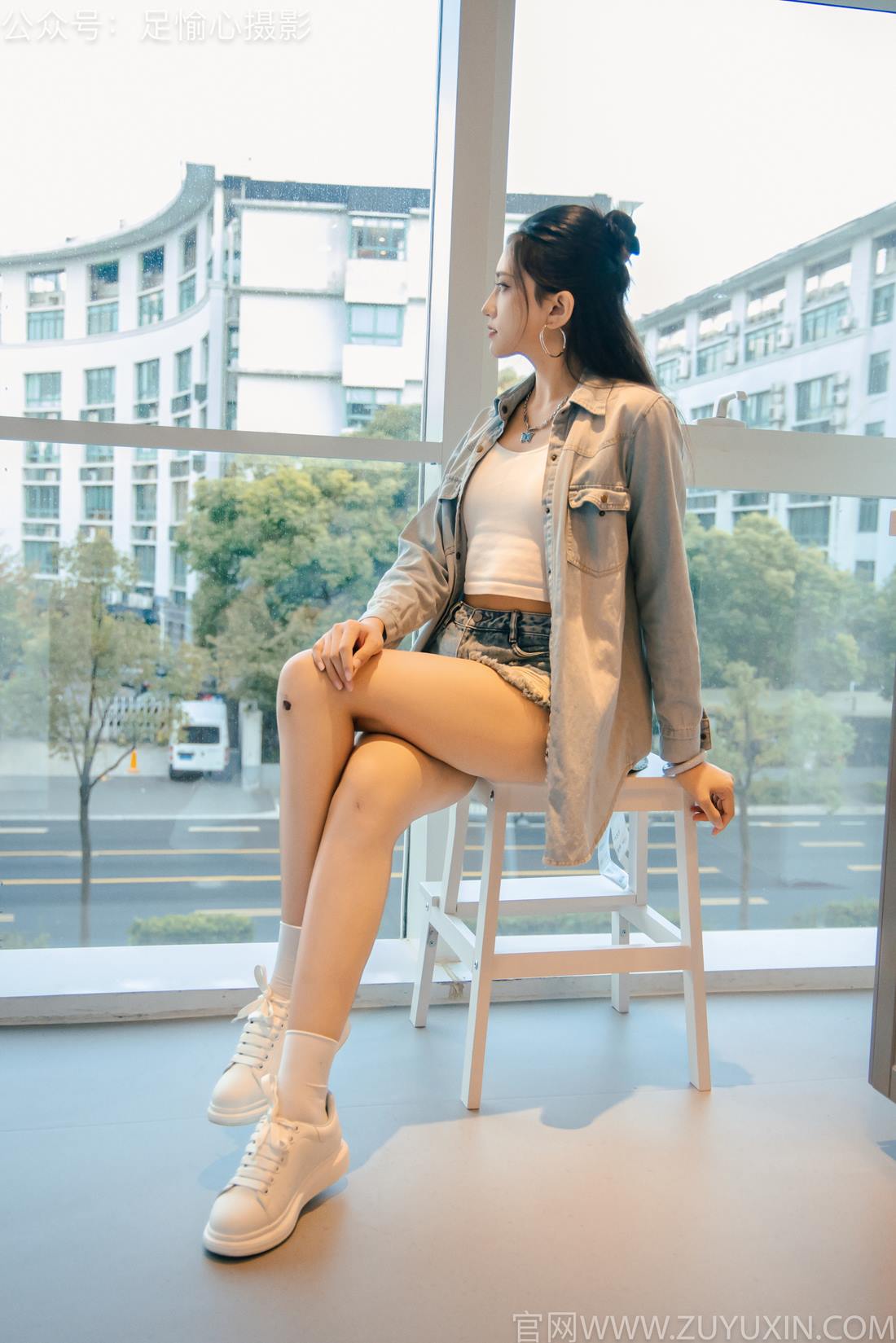 图片[18]-足愉心 NO.001 可乐（搭配：白T、牛仔短裤、板鞋、白棉袜、裸足）[96P] – 速更版-美库