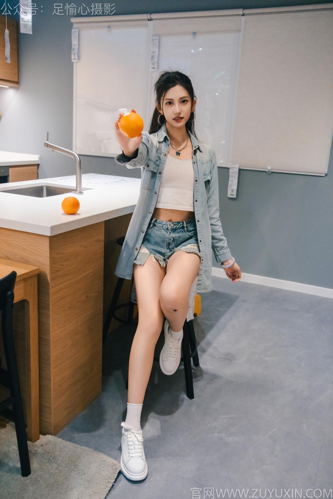 图片[42]-足愉心 NO.001 可乐（搭配：白T、牛仔短裤、板鞋、白棉袜、裸足）[96P] – 速更版-美库