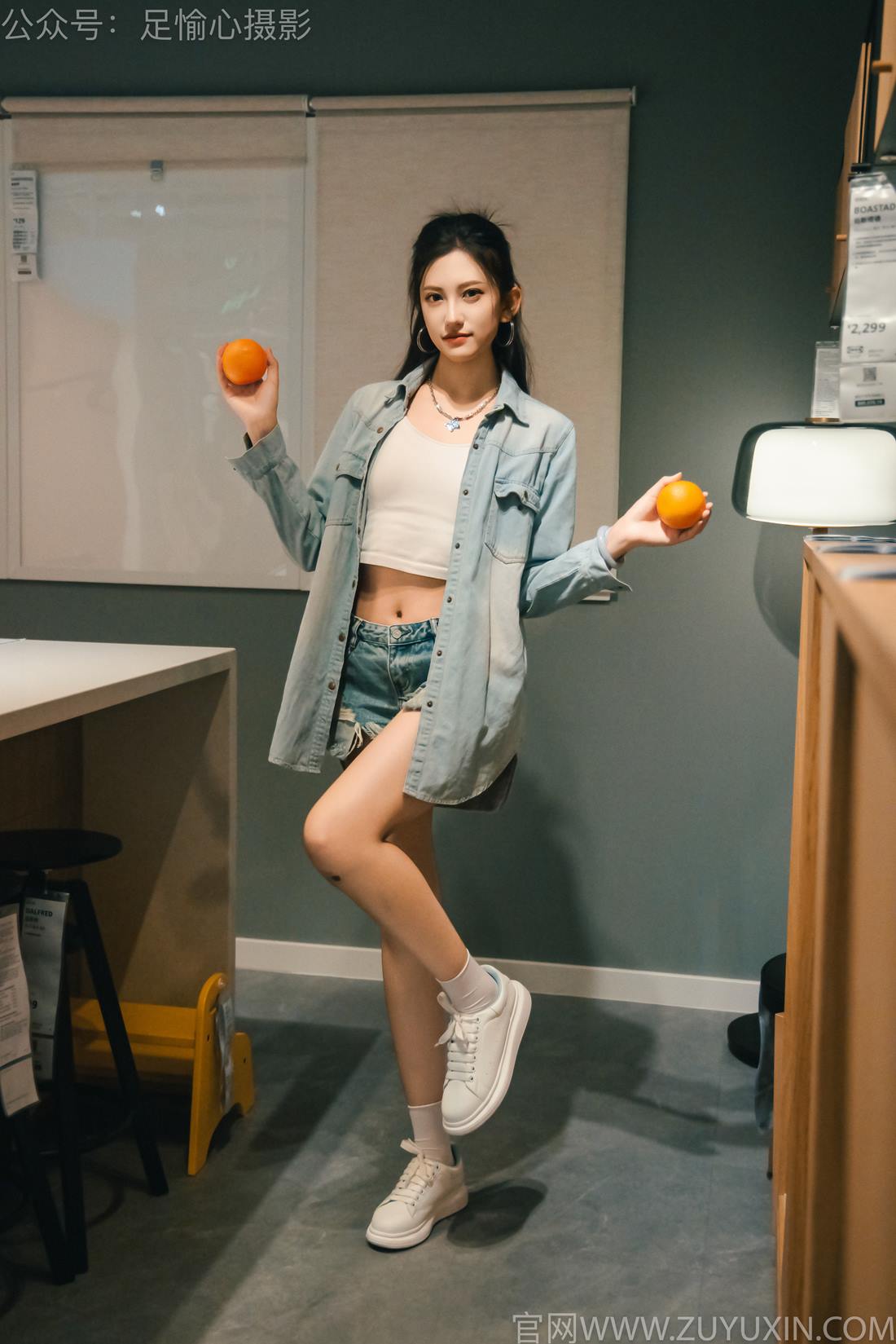 图片[45]-足愉心 NO.001 可乐（搭配：白T、牛仔短裤、板鞋、白棉袜、裸足）[96P] – 速更版-美库