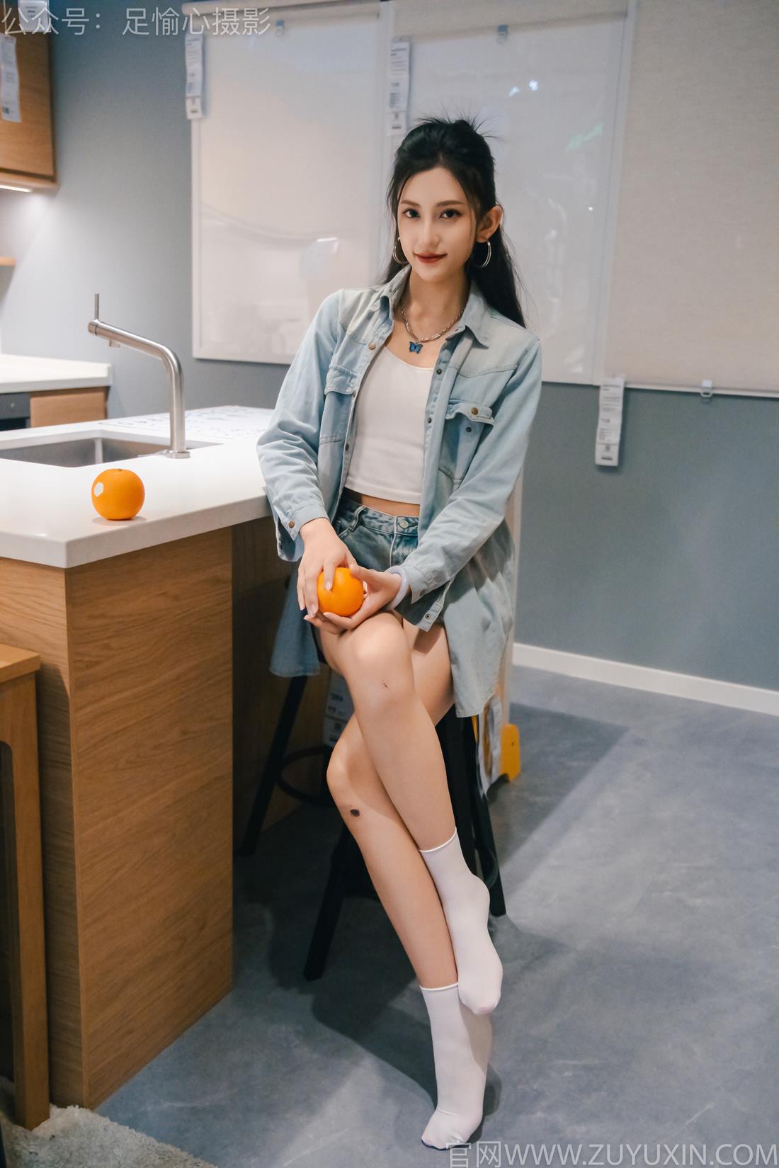 图片[50]-足愉心 NO.001 可乐（搭配：白T、牛仔短裤、板鞋、白棉袜、裸足）[96P] – 速更版-美库