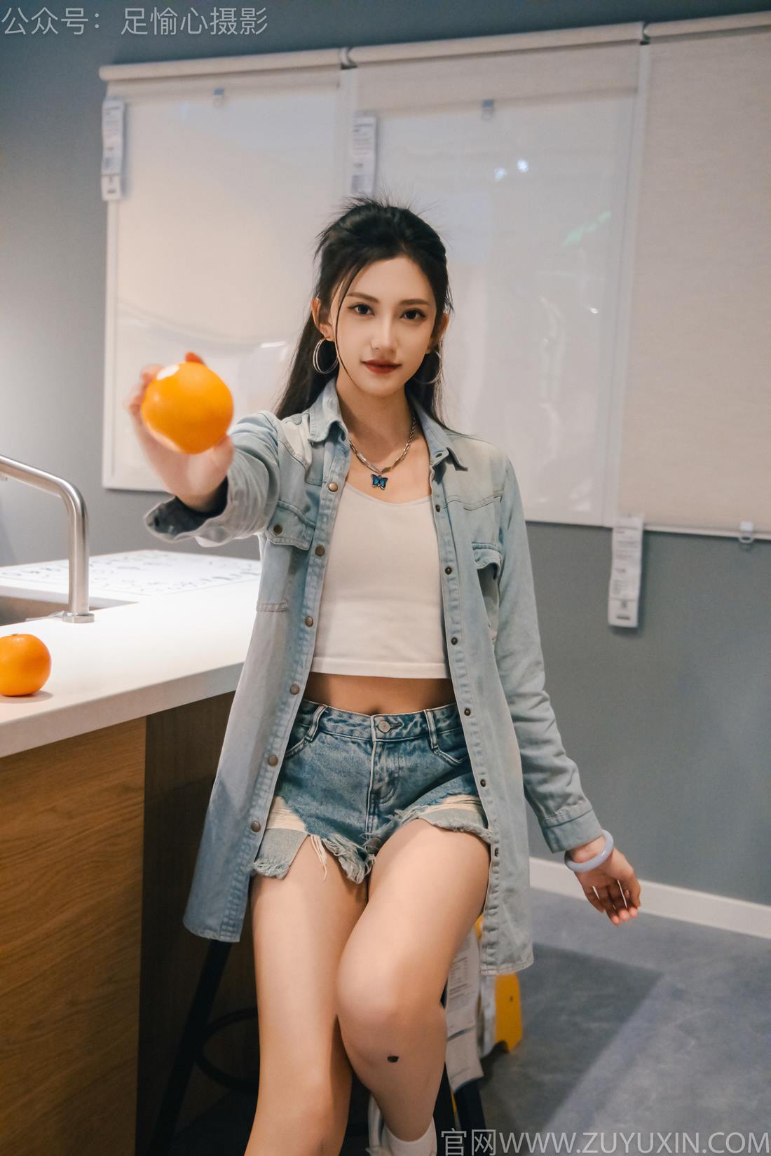 图片[56]-足愉心 NO.001 可乐（搭配：白T、牛仔短裤、板鞋、白棉袜、裸足）[96P] – 速更版-美库