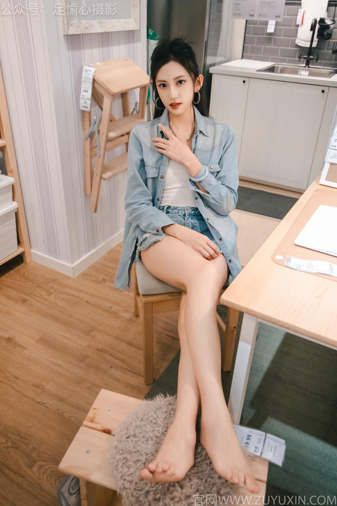 图片[96]-足愉心 NO.001 可乐（搭配：白T、牛仔短裤、板鞋、白棉袜、裸足）[96P] – 速更版-美库