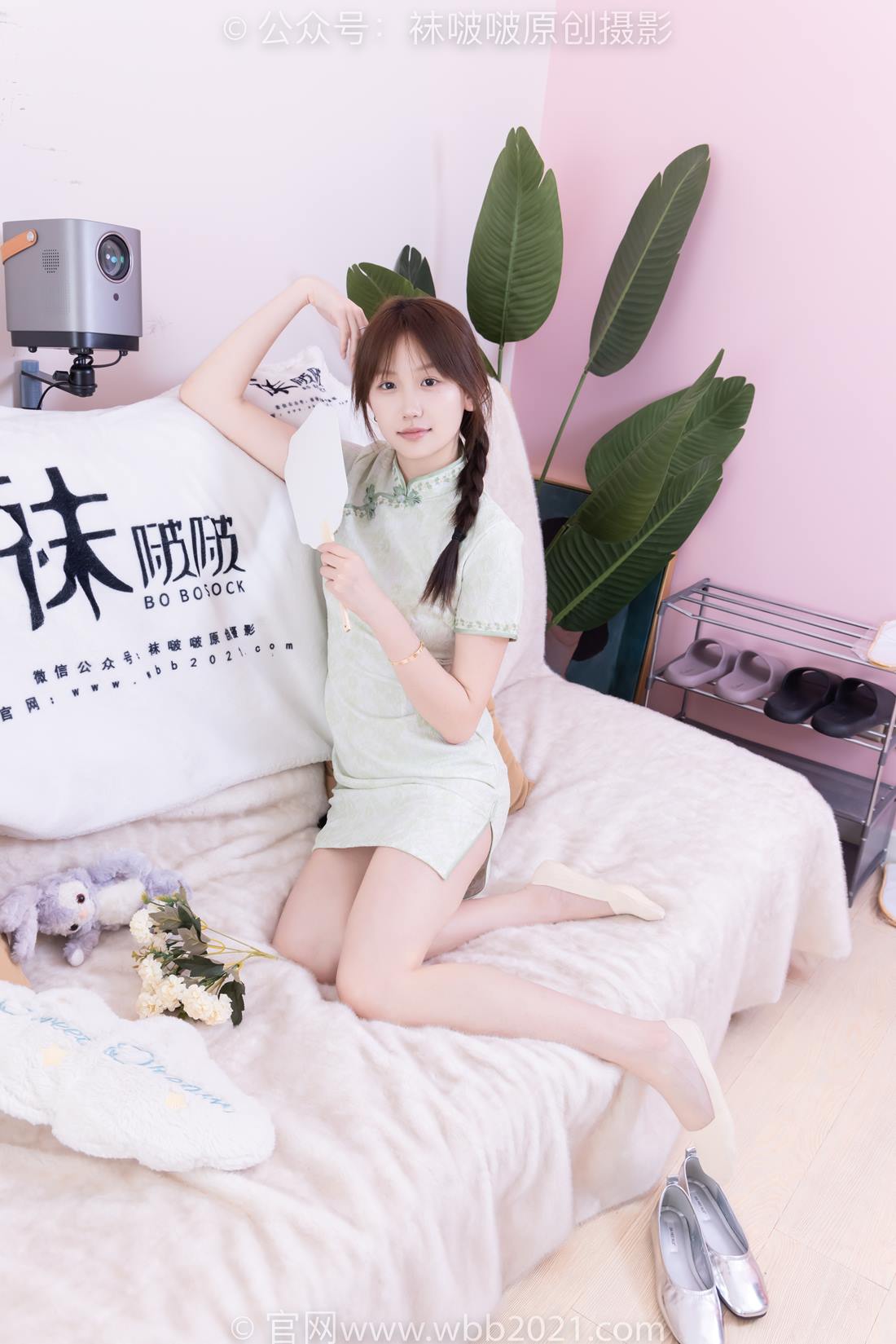 图片[11]-[BoBoSocks袜啵啵]NO.577 香菜-皮鞋、平底鞋、肉色船袜、黑棉袜、旗袍[140P] – 速更版-美库