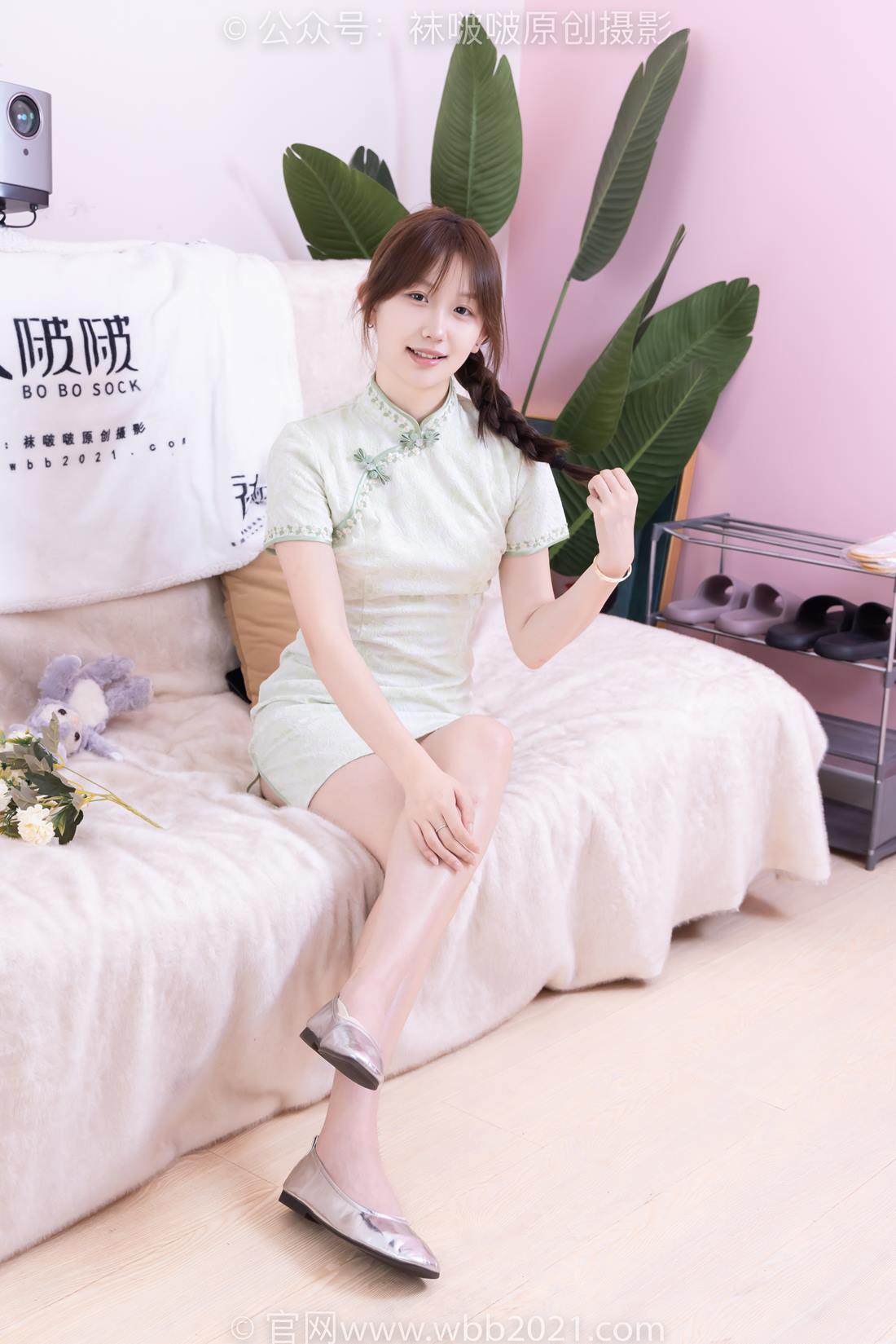 图片[17]-[BoBoSocks袜啵啵]NO.577 香菜-皮鞋、平底鞋、肉色船袜、黑棉袜、旗袍[140P] – 速更版-美库