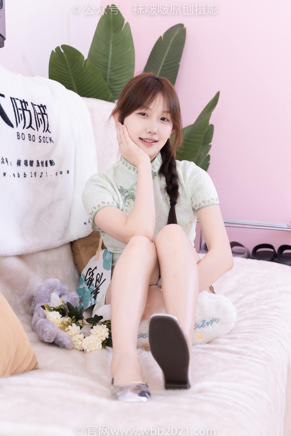 图片[32]-[BoBoSocks袜啵啵]NO.577 香菜-皮鞋、平底鞋、肉色船袜、黑棉袜、旗袍[140P] – 速更版-美库