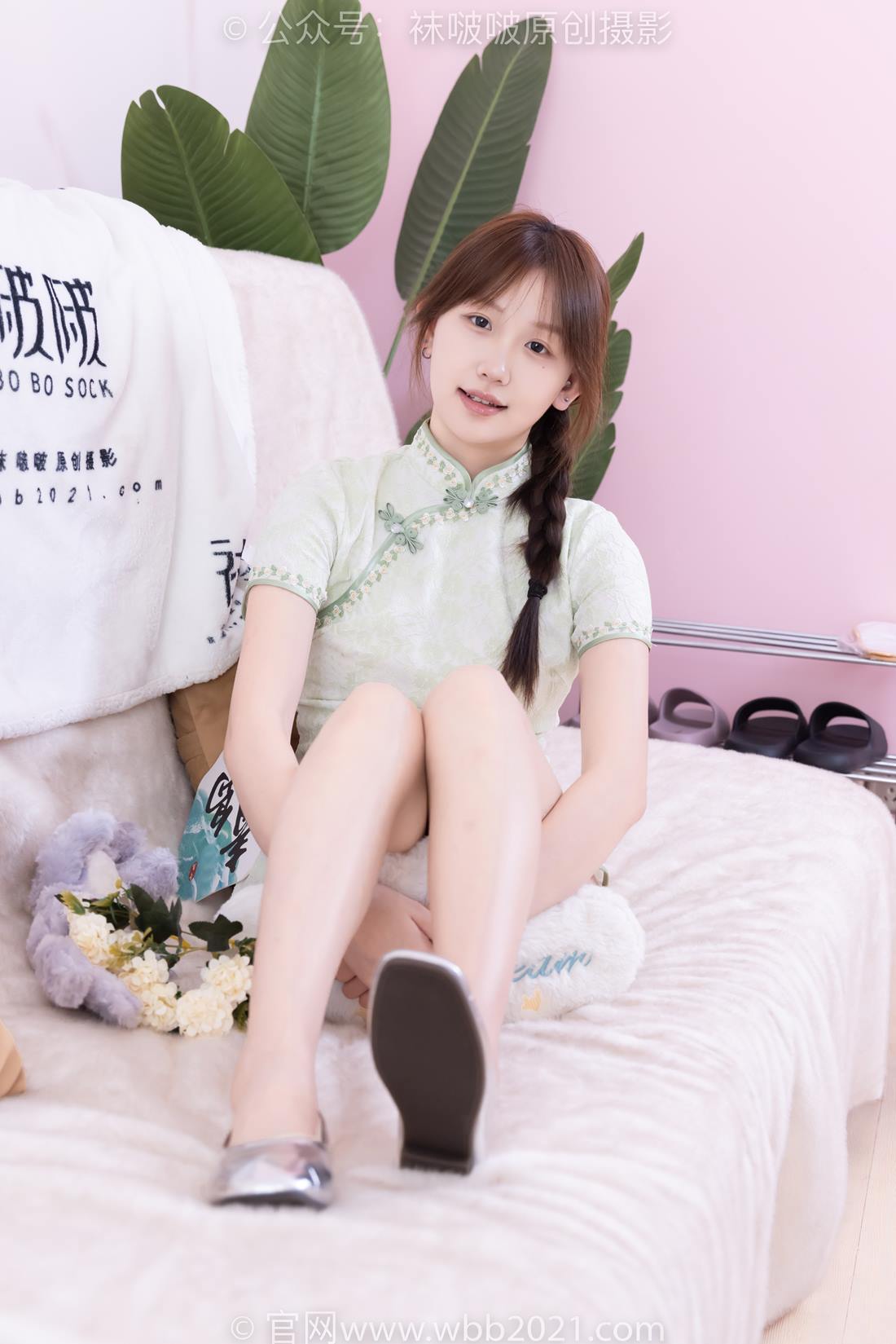 图片[34]-[BoBoSocks袜啵啵]NO.577 香菜-皮鞋、平底鞋、肉色船袜、黑棉袜、旗袍[140P] – 速更版-美库