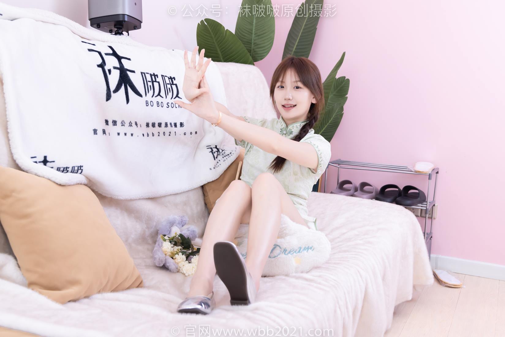 图片[37]-[BoBoSocks袜啵啵]NO.577 香菜-皮鞋、平底鞋、肉色船袜、黑棉袜、旗袍[140P] – 速更版-美库