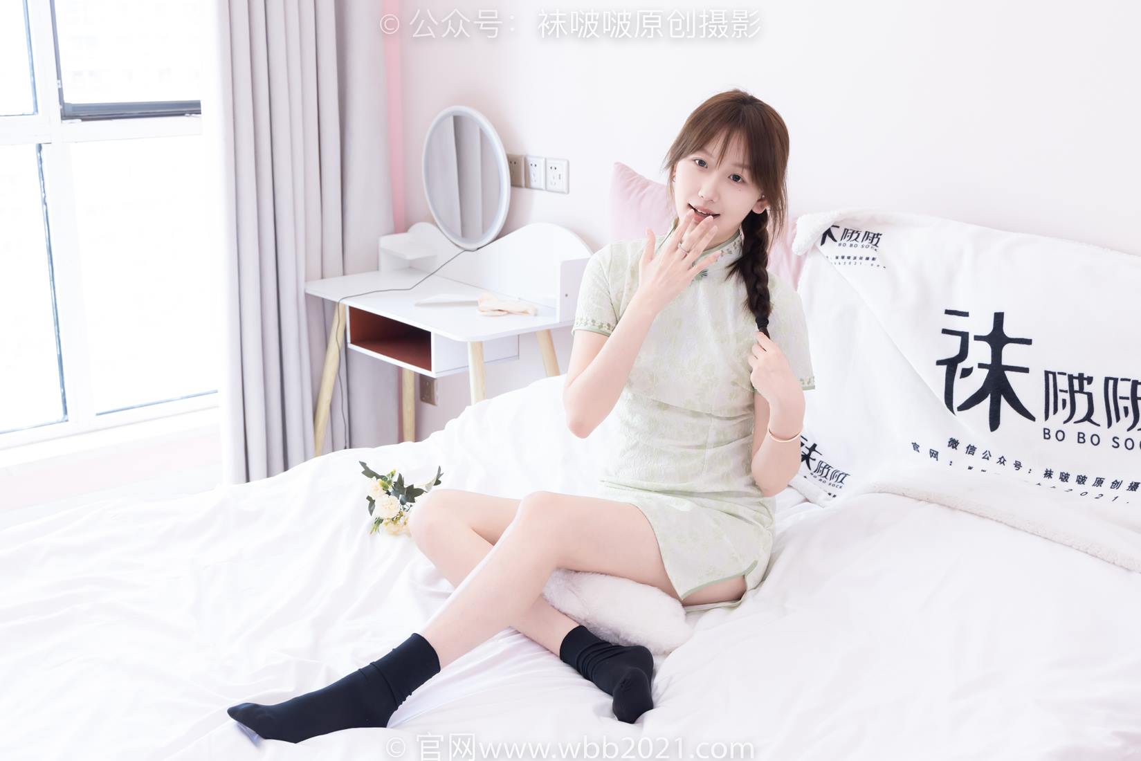 图片[59]-[BoBoSocks袜啵啵]NO.577 香菜-皮鞋、平底鞋、肉色船袜、黑棉袜、旗袍[140P] – 速更版-美库