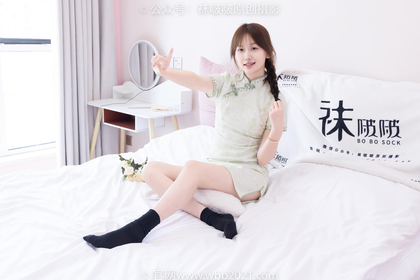 图片[63]-[BoBoSocks袜啵啵]NO.577 香菜-皮鞋、平底鞋、肉色船袜、黑棉袜、旗袍[140P] – 速更版-美库