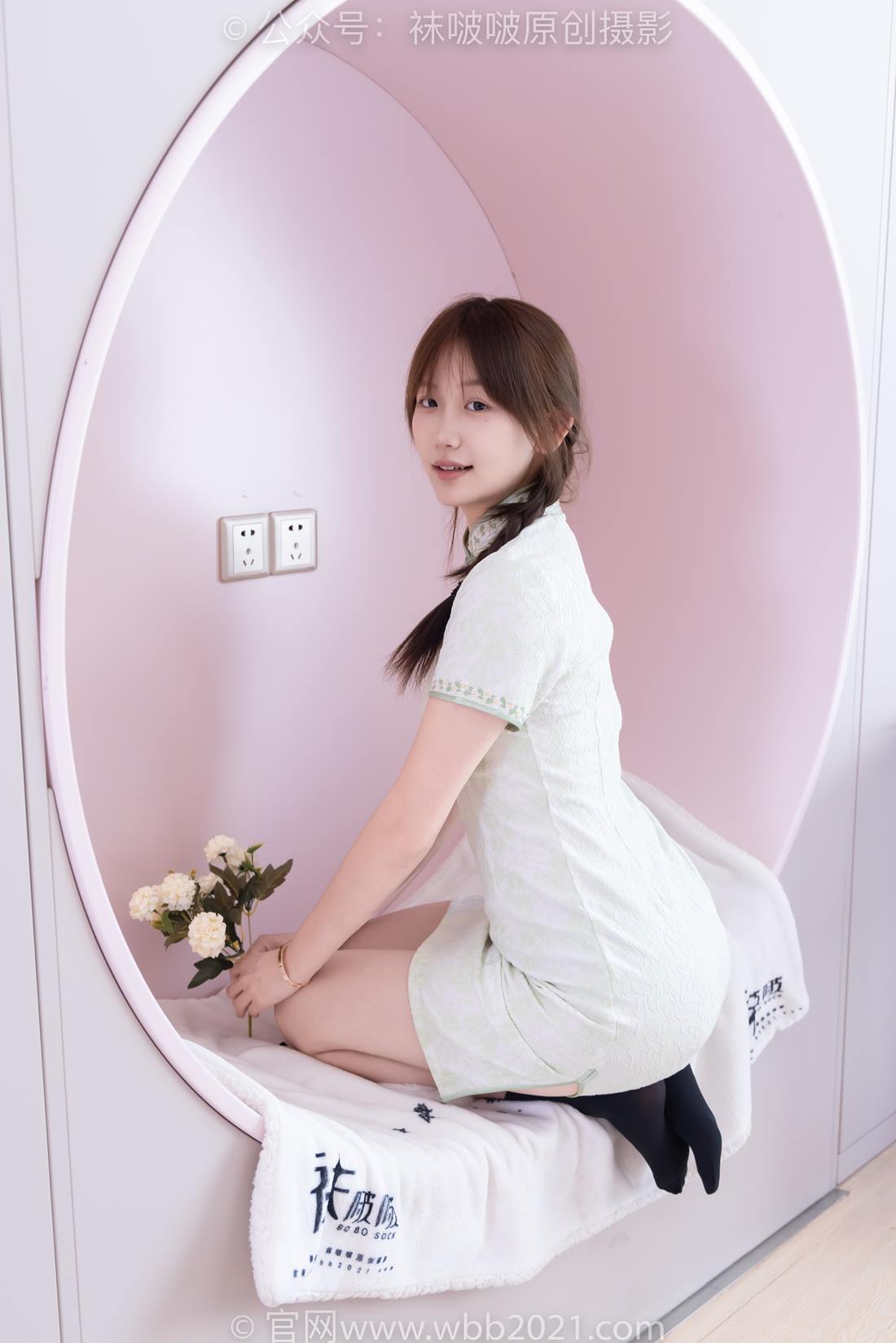 图片[64]-[BoBoSocks袜啵啵]NO.577 香菜-皮鞋、平底鞋、肉色船袜、黑棉袜、旗袍[140P] – 速更版-美库