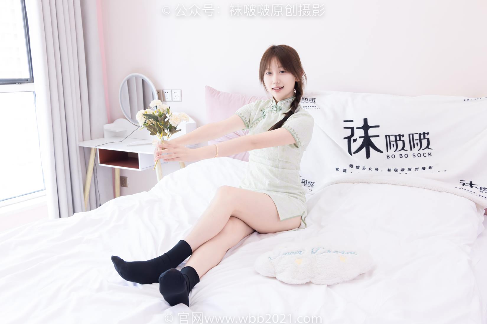 图片[67]-[BoBoSocks袜啵啵]NO.577 香菜-皮鞋、平底鞋、肉色船袜、黑棉袜、旗袍[140P] – 速更版-美库