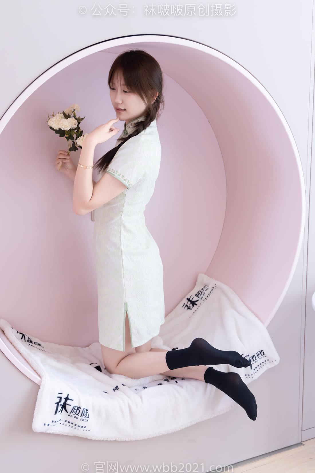 图片[68]-[BoBoSocks袜啵啵]NO.577 香菜-皮鞋、平底鞋、肉色船袜、黑棉袜、旗袍[140P] – 速更版-美库