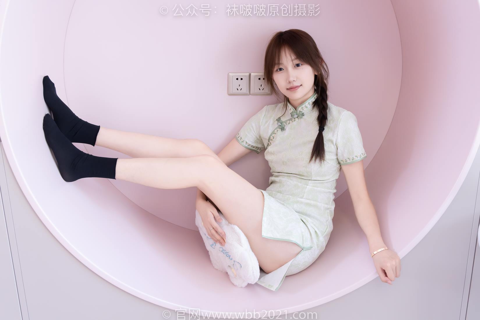 图片[101]-[BoBoSocks袜啵啵]NO.577 香菜-皮鞋、平底鞋、肉色船袜、黑棉袜、旗袍[140P] – 速更版-美库