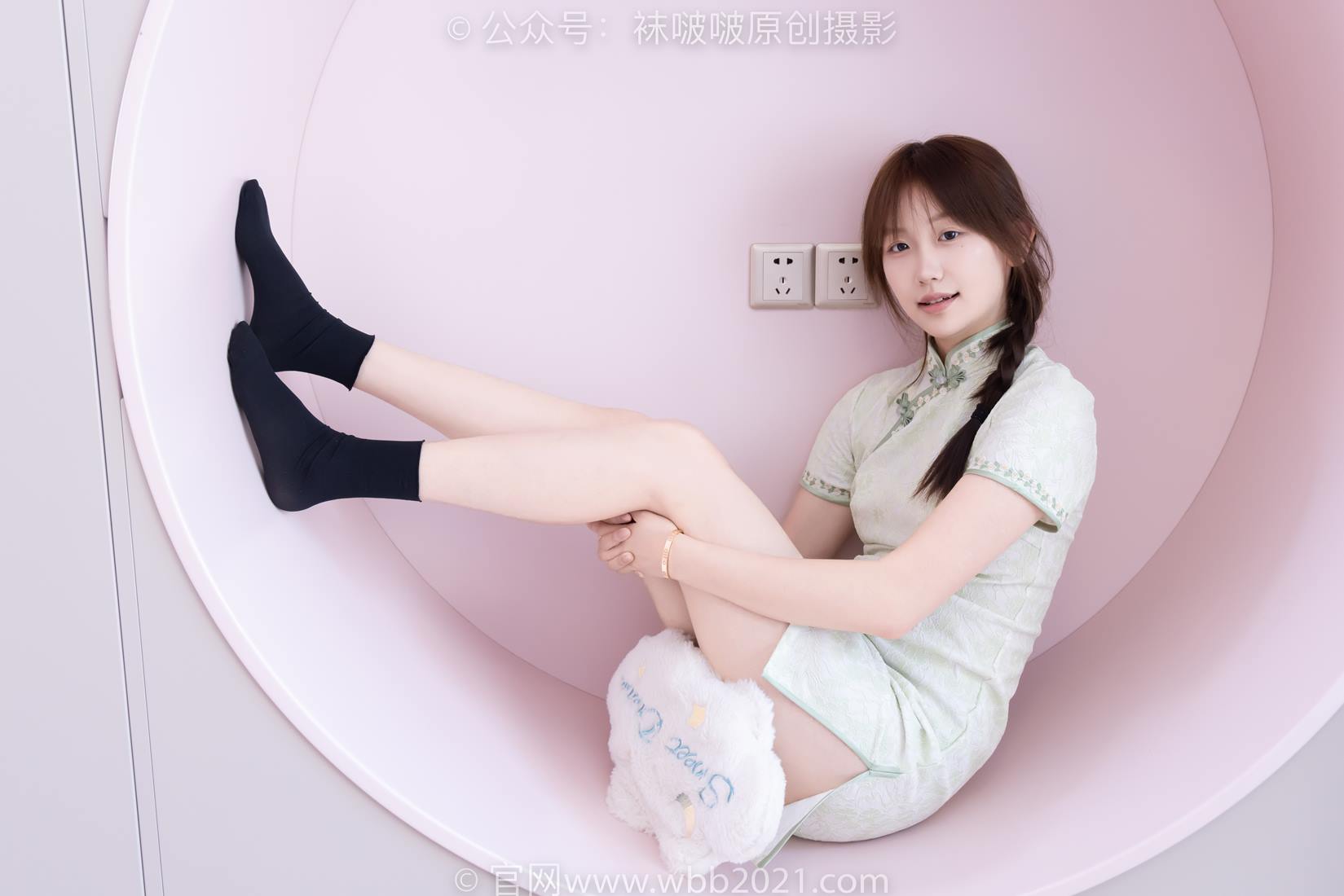 图片[105]-[BoBoSocks袜啵啵]NO.577 香菜-皮鞋、平底鞋、肉色船袜、黑棉袜、旗袍[140P] – 速更版-美库