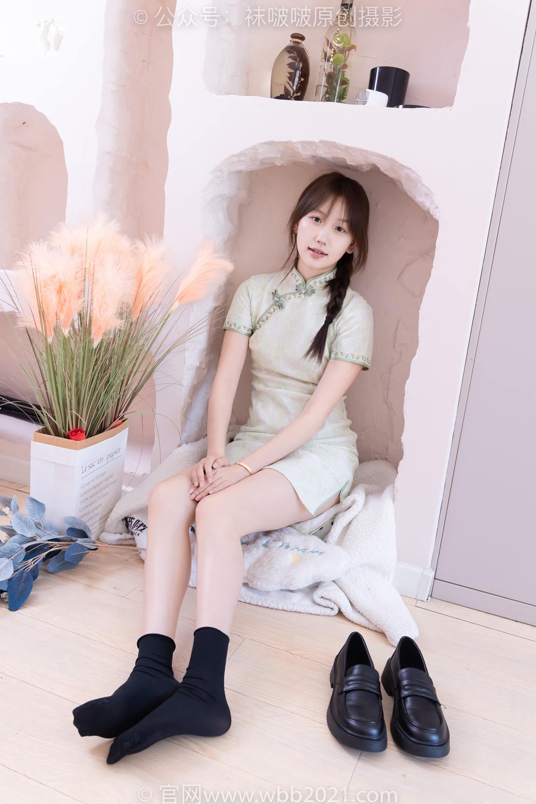 图片[135]-[BoBoSocks袜啵啵]NO.577 香菜-皮鞋、平底鞋、肉色船袜、黑棉袜、旗袍[140P] – 速更版-美库