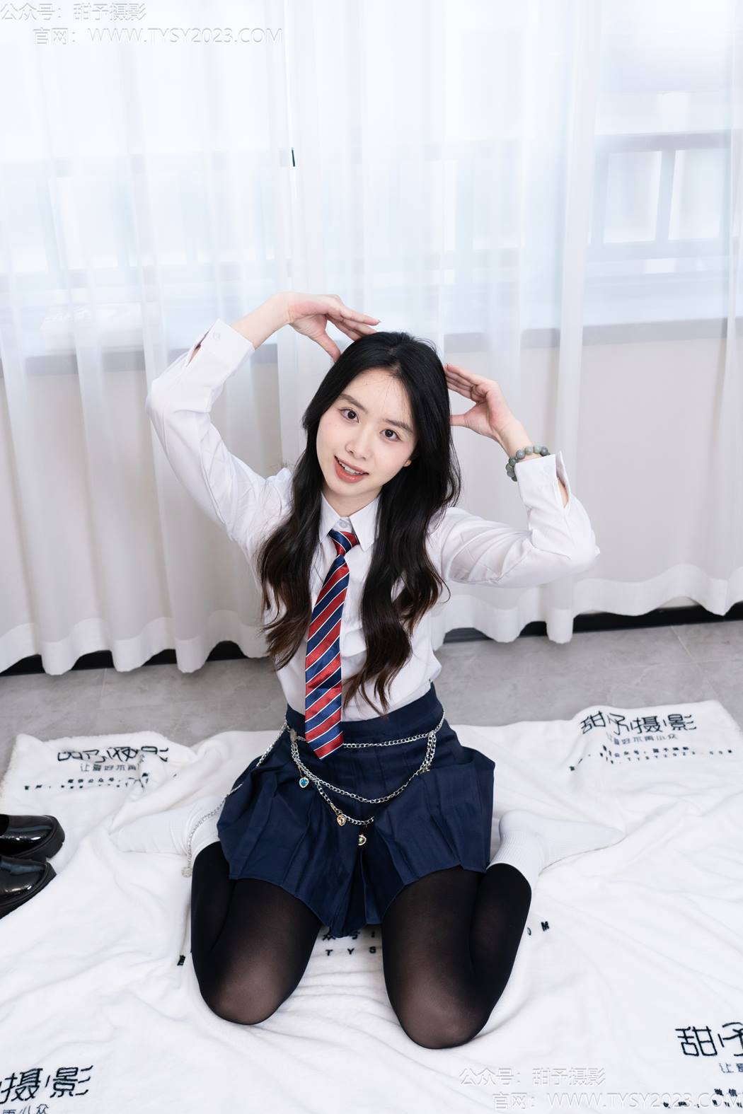 图片[25]-甜予摄影 NO.196 知知-皮鞋、高跟鞋、白棉袜、小腿袜、肉丝、黑丝[144P] – 速更版-美库