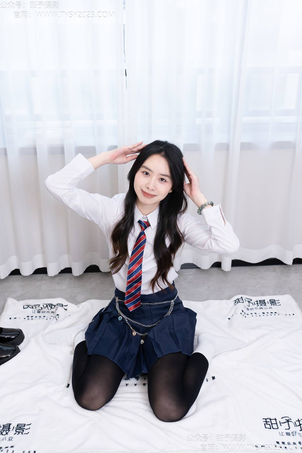 图片[26]-甜予摄影 NO.196 知知-皮鞋、高跟鞋、白棉袜、小腿袜、肉丝、黑丝[144P] – 速更版-美库