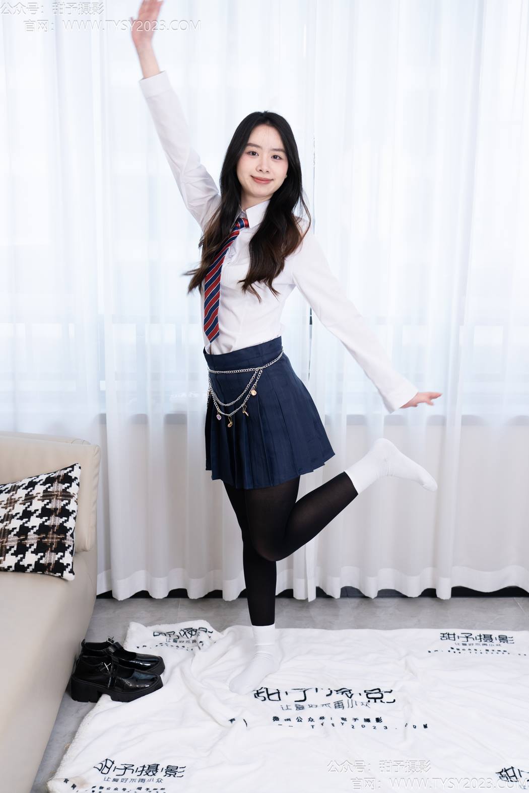 图片[28]-甜予摄影 NO.196 知知-皮鞋、高跟鞋、白棉袜、小腿袜、肉丝、黑丝[144P] – 速更版-美库