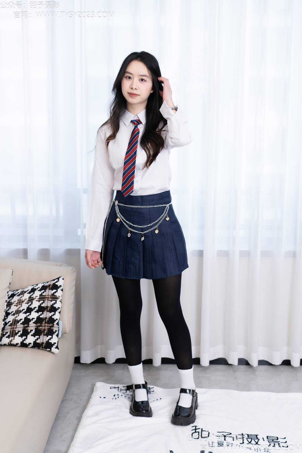 图片[139]-甜予摄影 NO.196 知知-皮鞋、高跟鞋、白棉袜、小腿袜、肉丝、黑丝[144P] – 速更版-美库