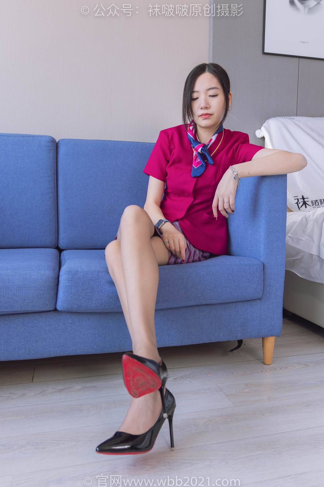 图片[43]-[BoBoSocks袜啵啵]NO.579 小甜豆-高跟鞋、咖啡丝、空姐制服[140P] – 速更版-美库