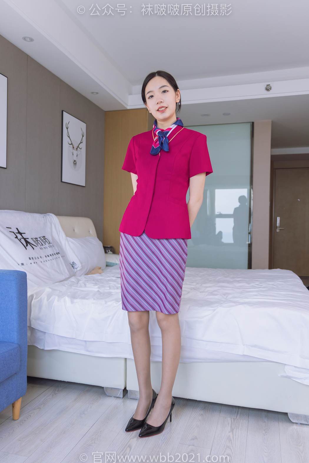 图片[140]-[BoBoSocks袜啵啵]NO.579 小甜豆-高跟鞋、咖啡丝、空姐制服[140P] – 速更版-美库