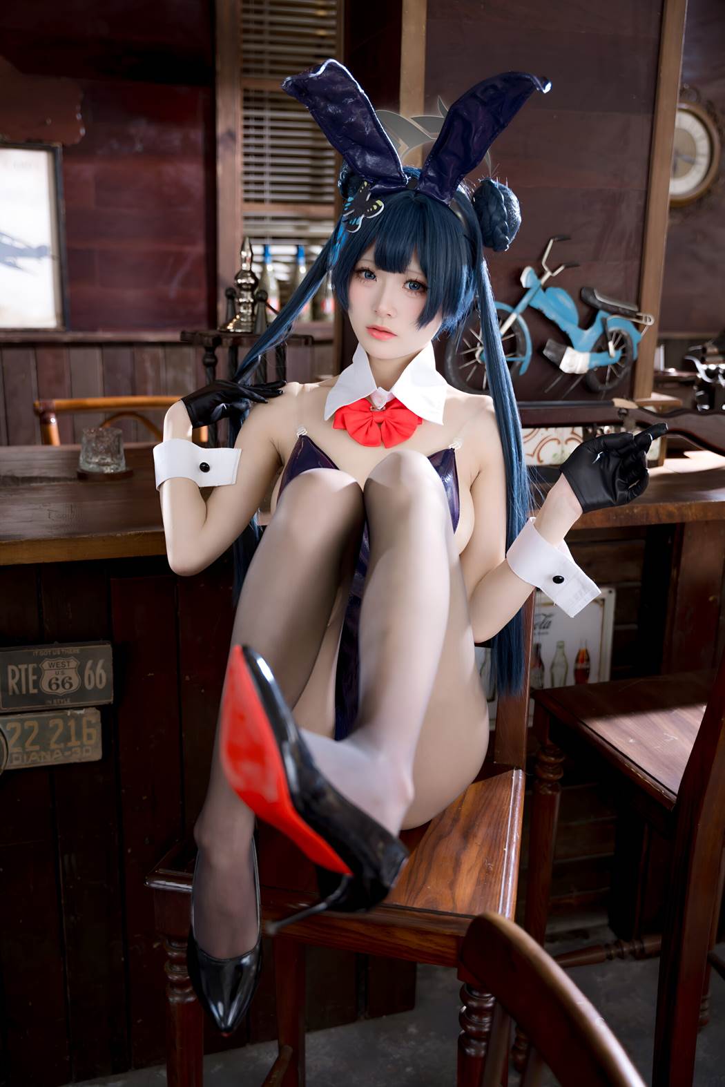 图片[30]-九柒喵 NO.022 – 蔚蓝档案 龙华妃咲 兔女郎[41P] – 速更版-美库