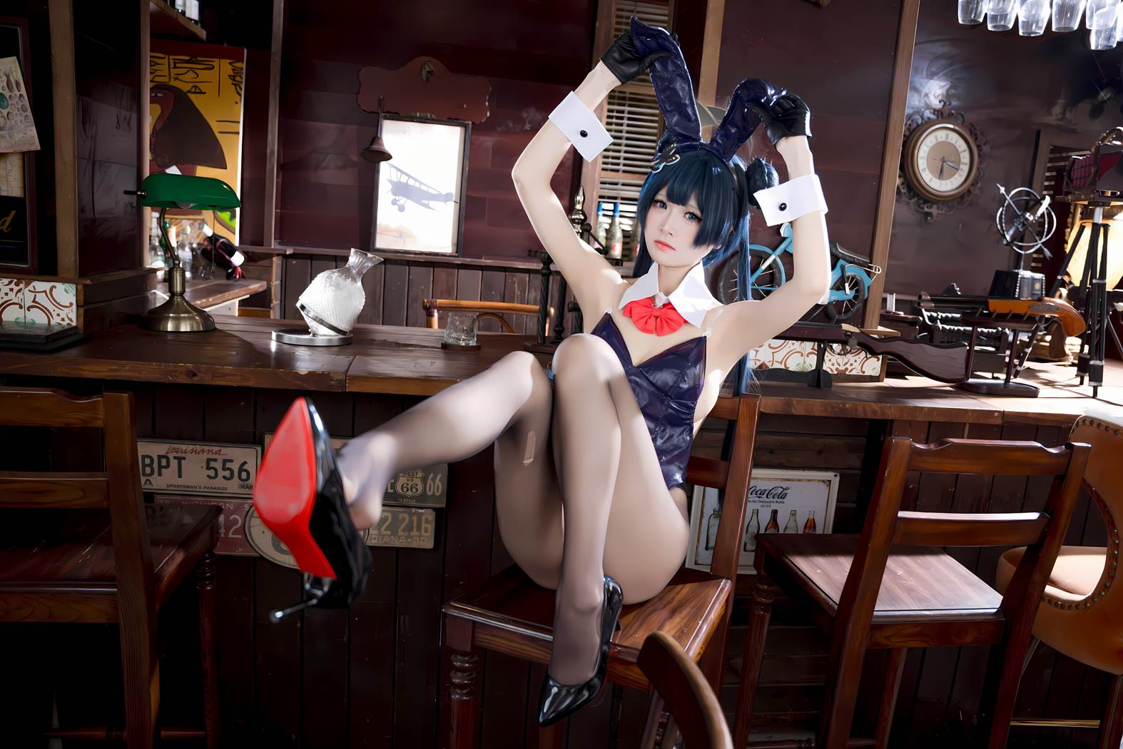 图片[35]-九柒喵 NO.022 – 蔚蓝档案 龙华妃咲 兔女郎[41P] – 速更版-美库