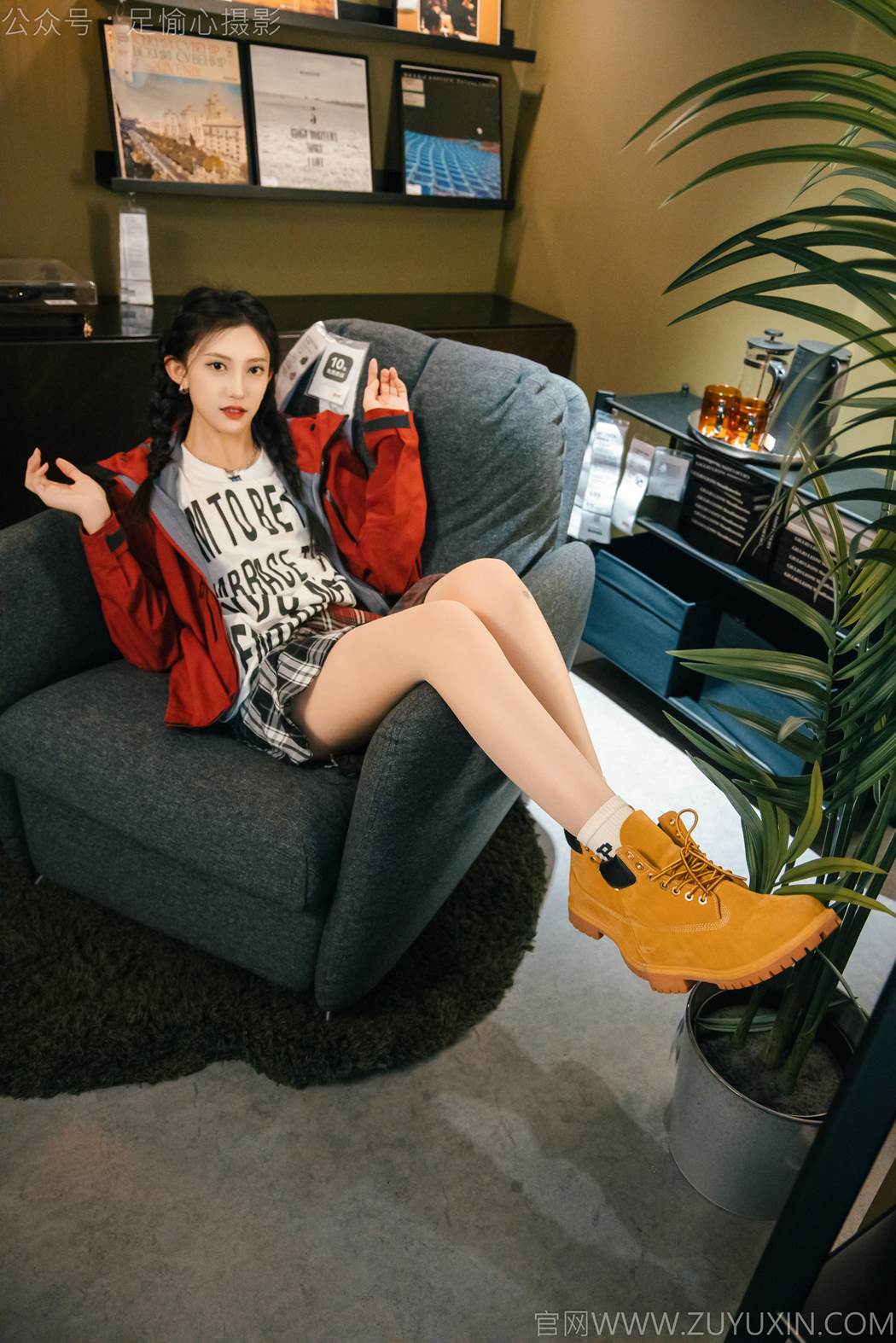 图片[90]-足愉心 NO.015 可乐（搭配：红色夹克、白T、短裙、马丁靴、肉丝色袜、白棉袜）[96P] – 速更版-美库