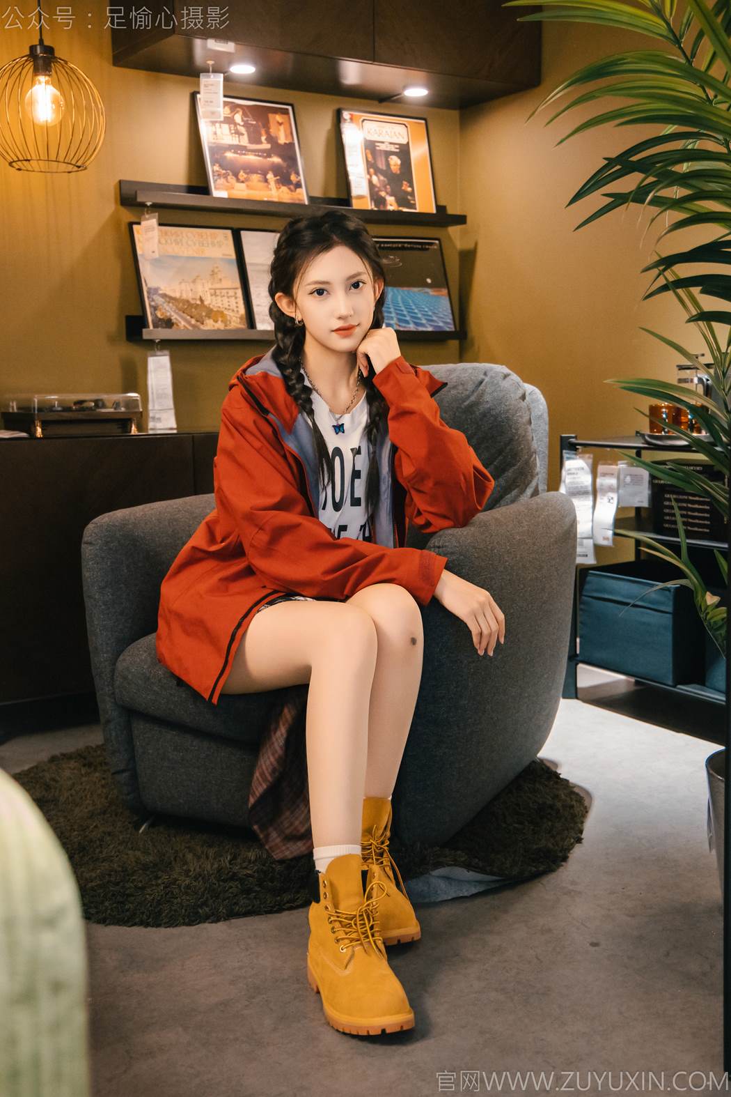 图片[97]-足愉心 NO.015 可乐（搭配：红色夹克、白T、短裙、马丁靴、肉丝色袜、白棉袜）[96P] – 速更版-美库