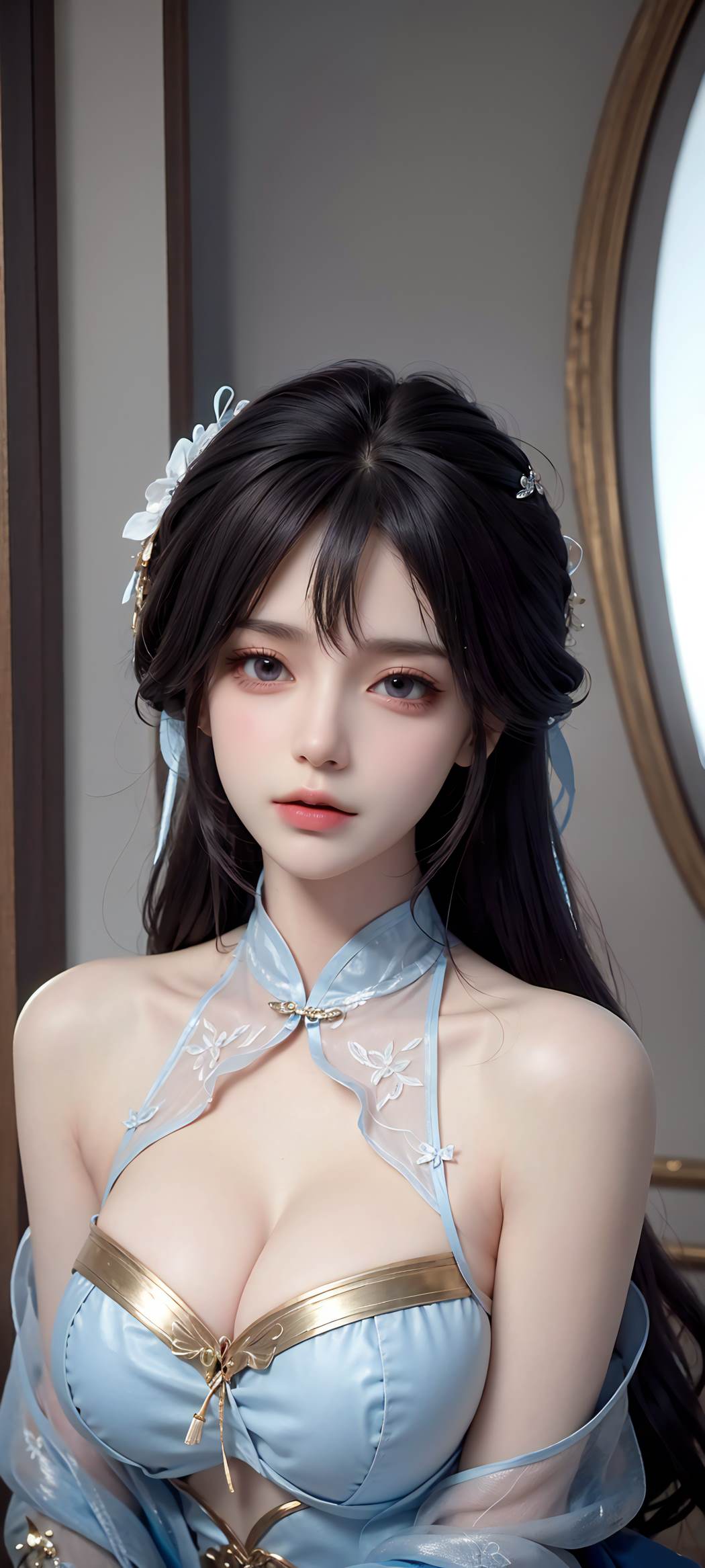 图片[12]-AI绘画 732 蓝色裙摆[56P] – 速更版-美库