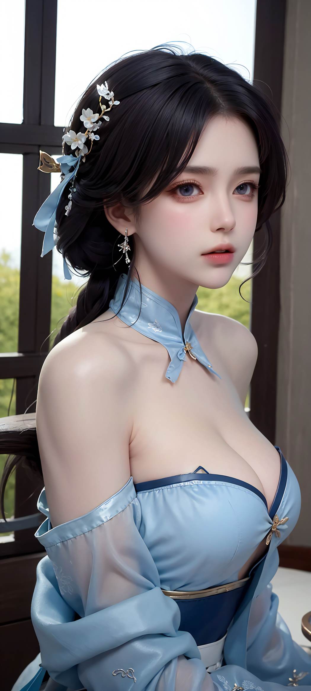 图片[22]-AI绘画 732 蓝色裙摆[56P] – 速更版-美库