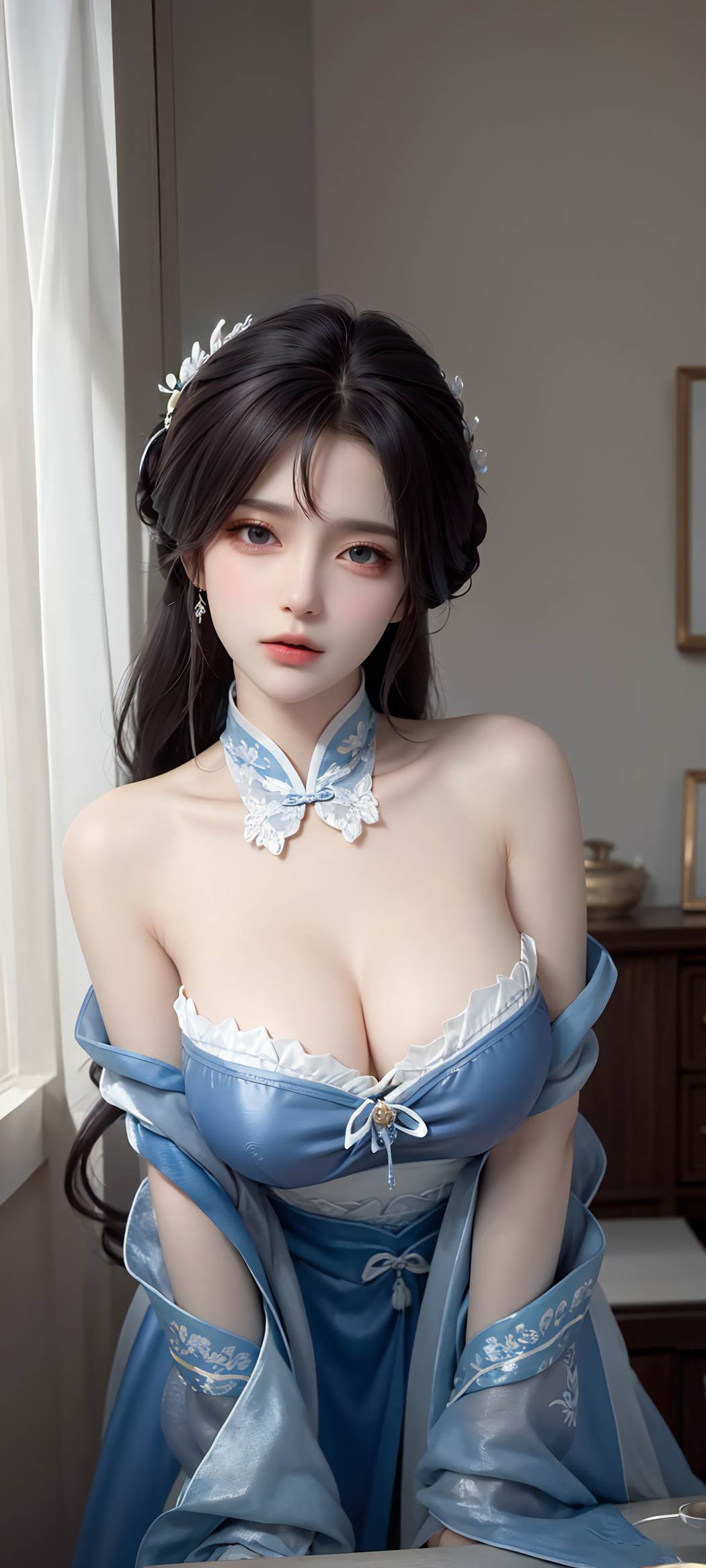 图片[29]-AI绘画 732 蓝色裙摆[56P] – 速更版-美库