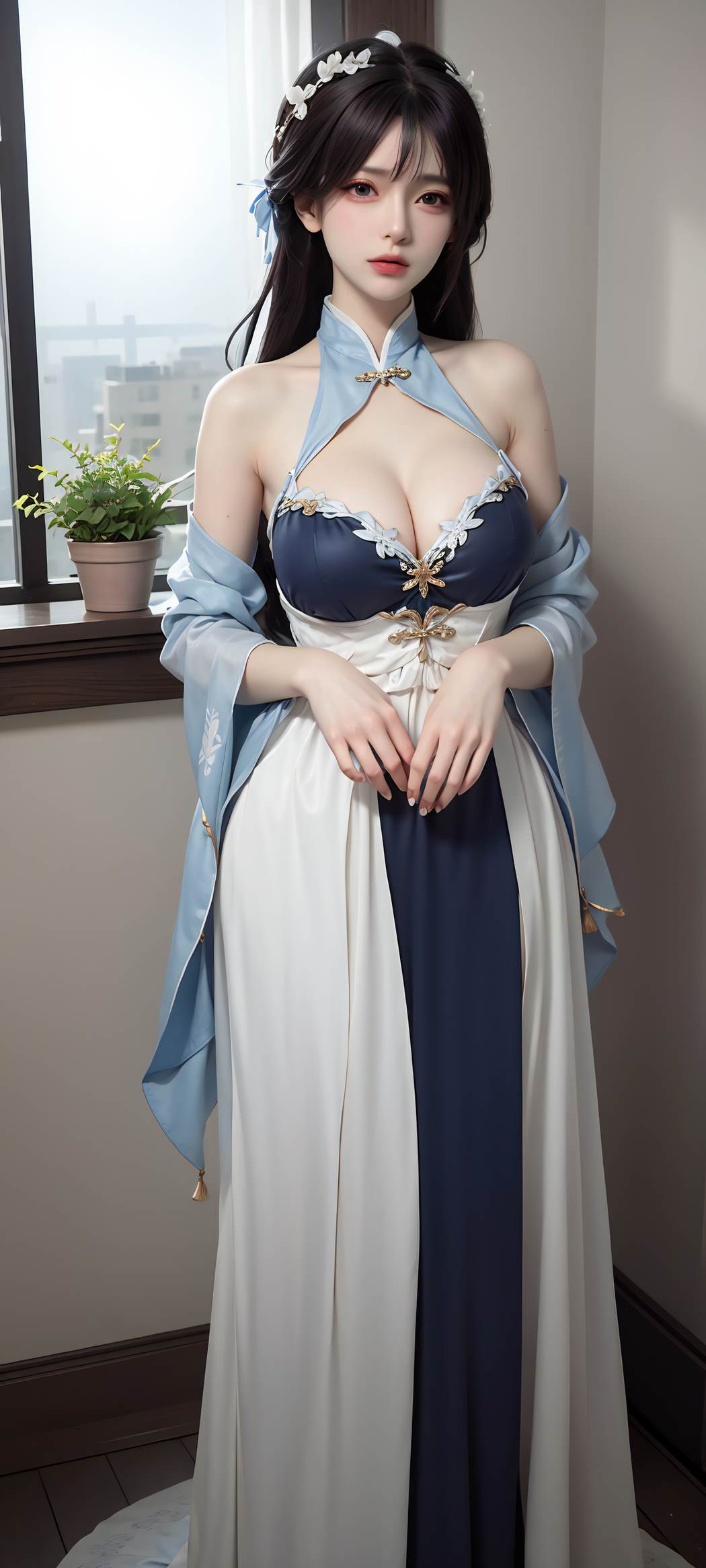 图片[31]-AI绘画 732 蓝色裙摆[56P] – 速更版-美库