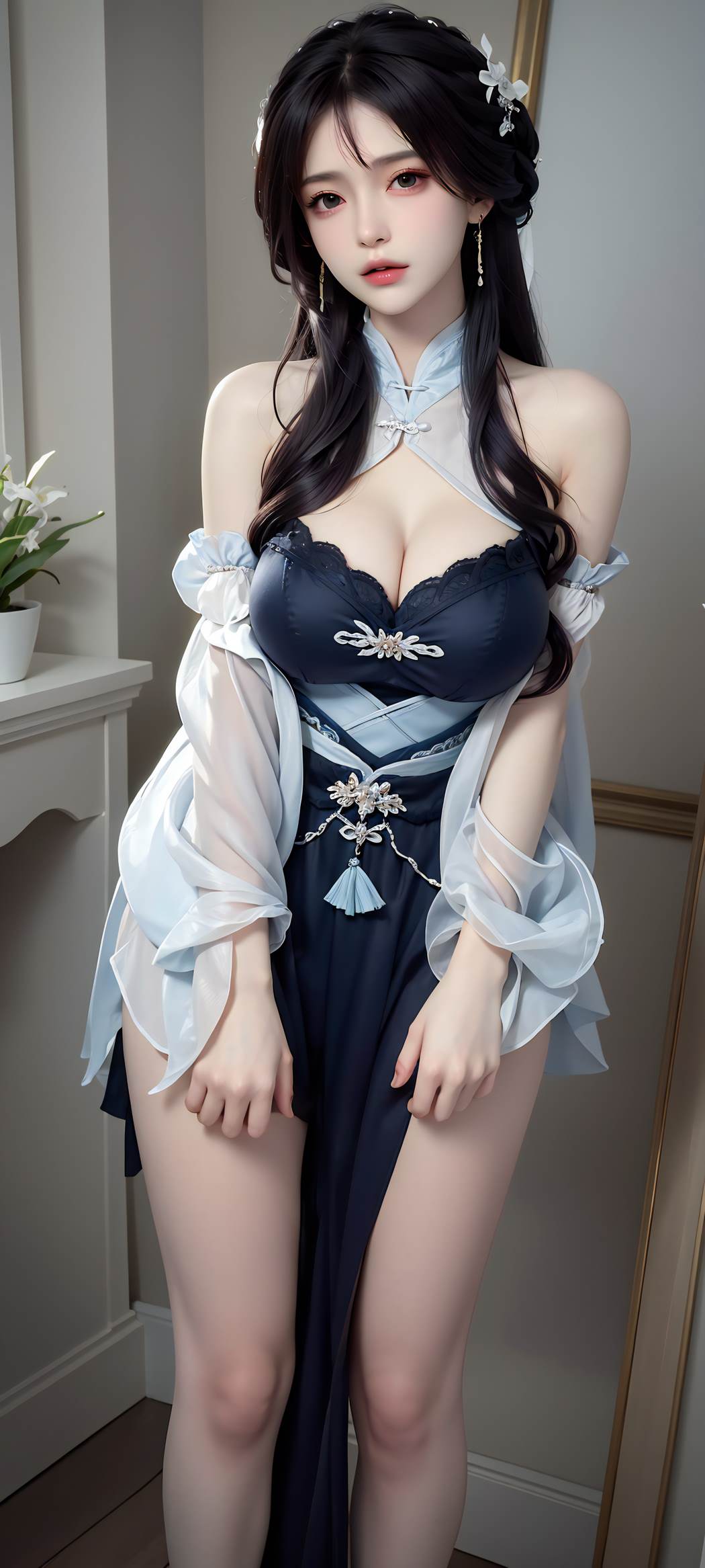 图片[34]-AI绘画 732 蓝色裙摆[56P] – 速更版-美库