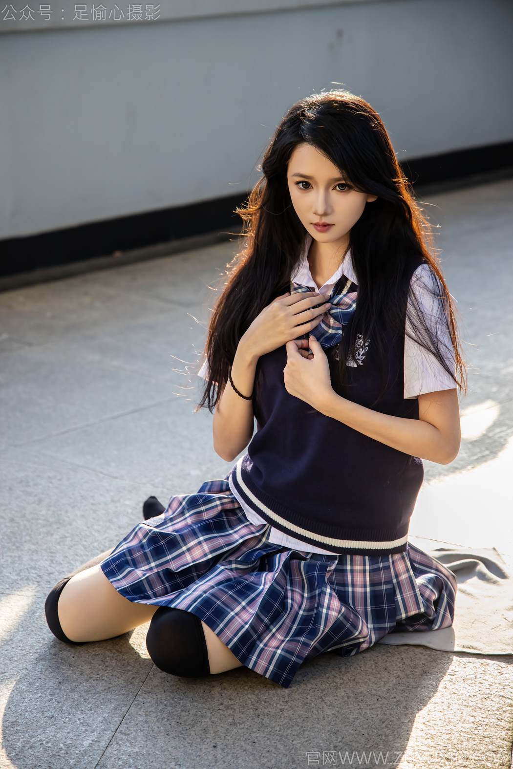 图片[73]-足愉心 NO.019 果酱（搭配：JK制服、小皮鞋、黑色丝袜、肉色打底裤）[73P] – 速更版-美库