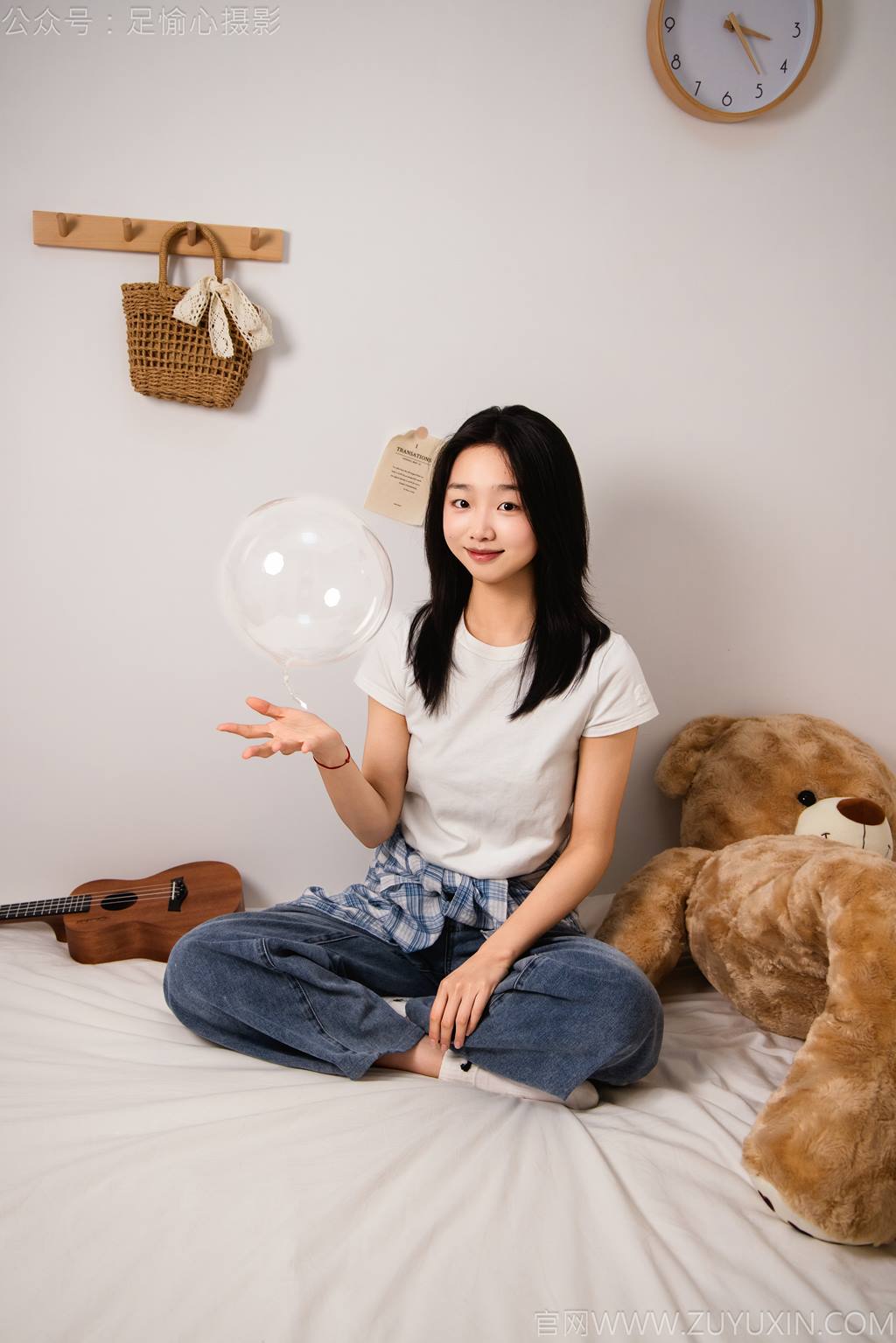 图片[64]-足愉心 NO.027 奶芙（搭配：白色T恤、牛仔长裤、德训鞋、白色棉袜、裸足）[110P] – 速更版-美库