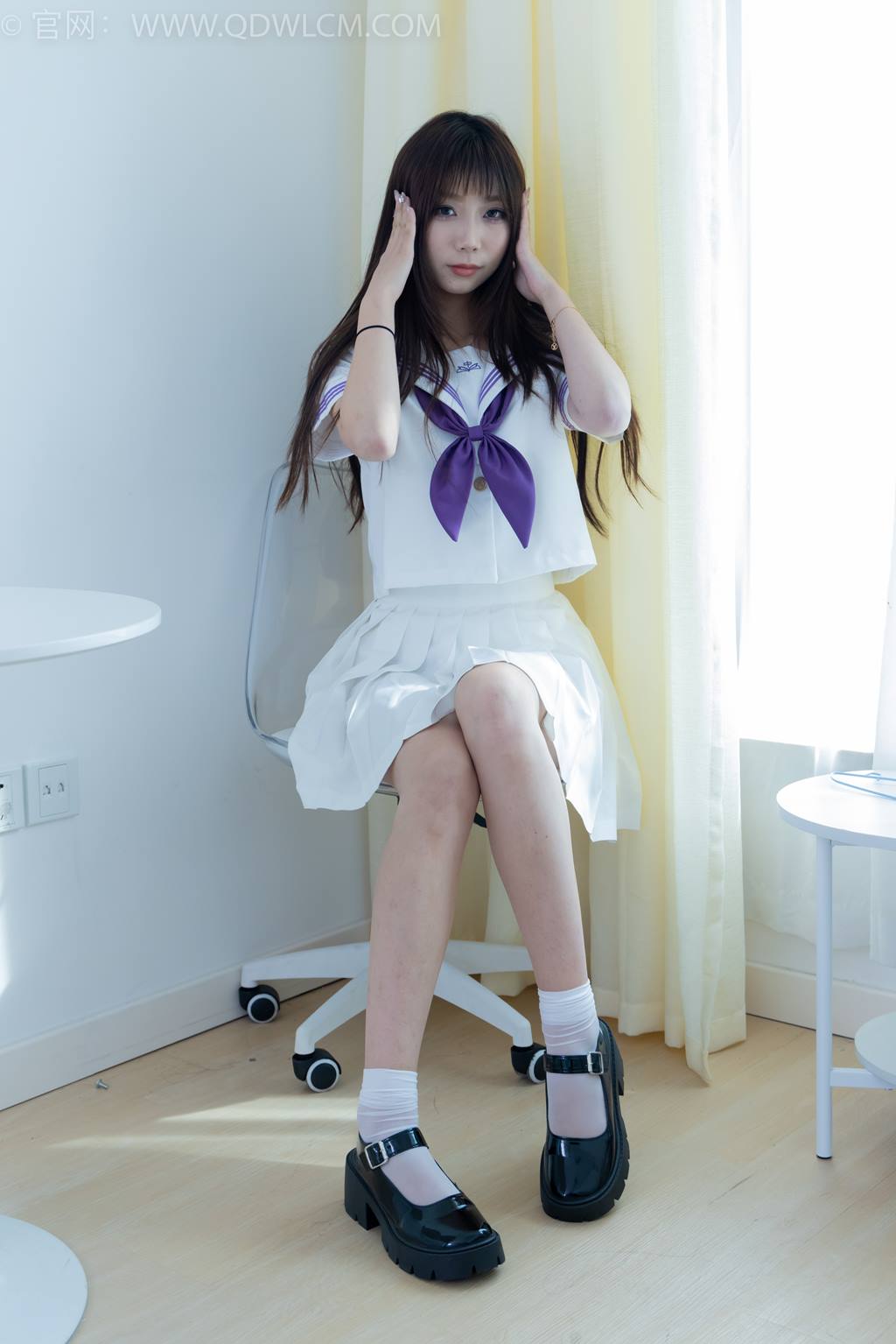 图片[25]-物恋传媒 NO.2427 泡泡-JK制服、皮鞋、短白丝[124P] – 速更版-美库