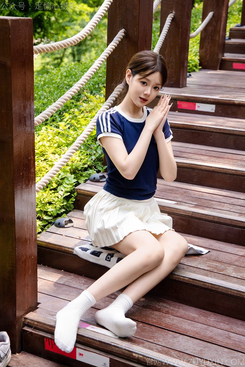 图片[53]-足愉心 NO.039 嘉怡（搭配：体操服、白色短裙、白色棉袜、运动鞋）[90P] – 速更版-美库