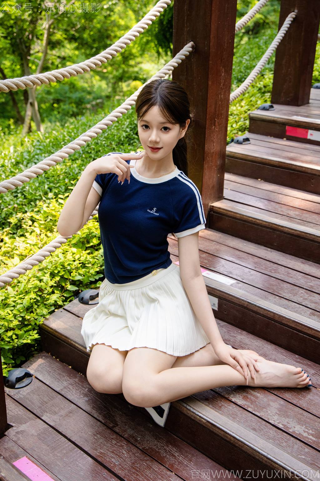 图片[77]-足愉心 NO.039 嘉怡（搭配：体操服、白色短裙、白色棉袜、运动鞋）[90P] – 速更版-美库