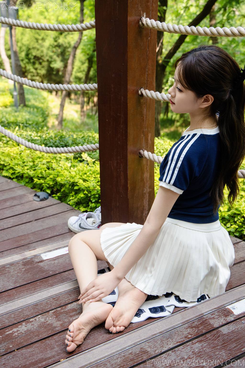 图片[81]-足愉心 NO.039 嘉怡（搭配：体操服、白色短裙、白色棉袜、运动鞋）[90P] – 速更版-美库