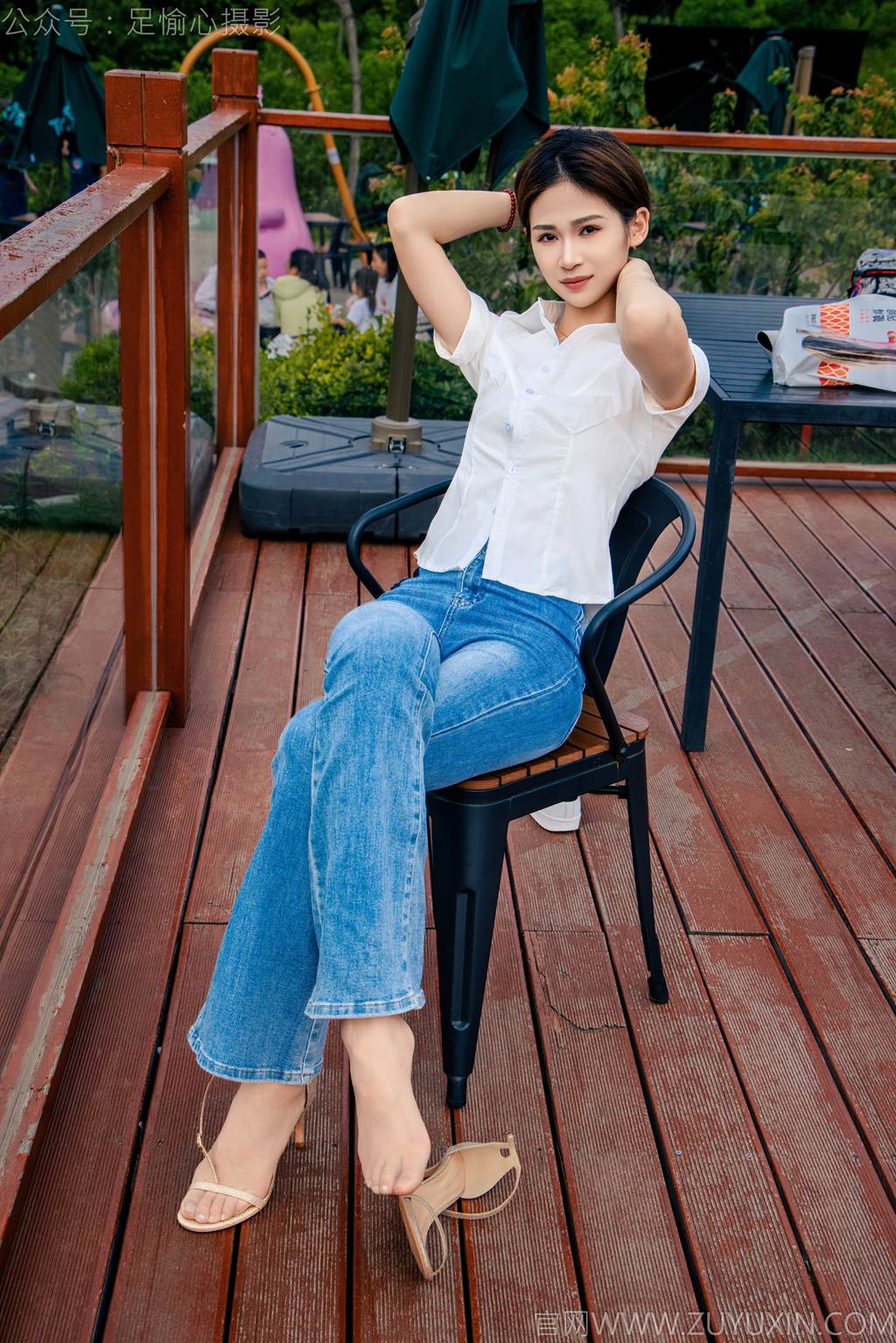 图片[79]-足愉心 NO.048 沐晴（搭配：白衬衣、牛仔长裤、肉色丝袜、浅色高跟鞋）[80P] – 速更版-美库