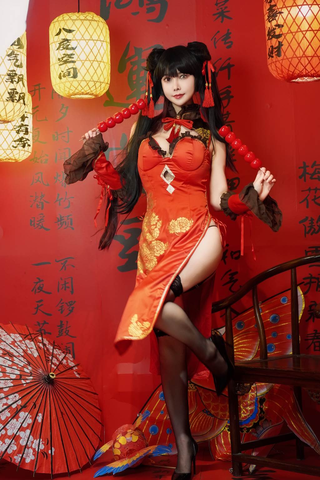 图片[22]-亚马逊鲶鱼 – 时崎狂三 旗袍[24P] – 速更版-美库