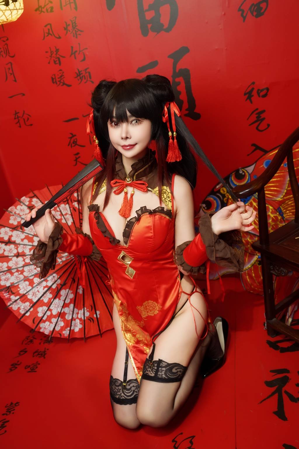 图片[24]-亚马逊鲶鱼 – 时崎狂三 旗袍[24P] – 速更版-美库