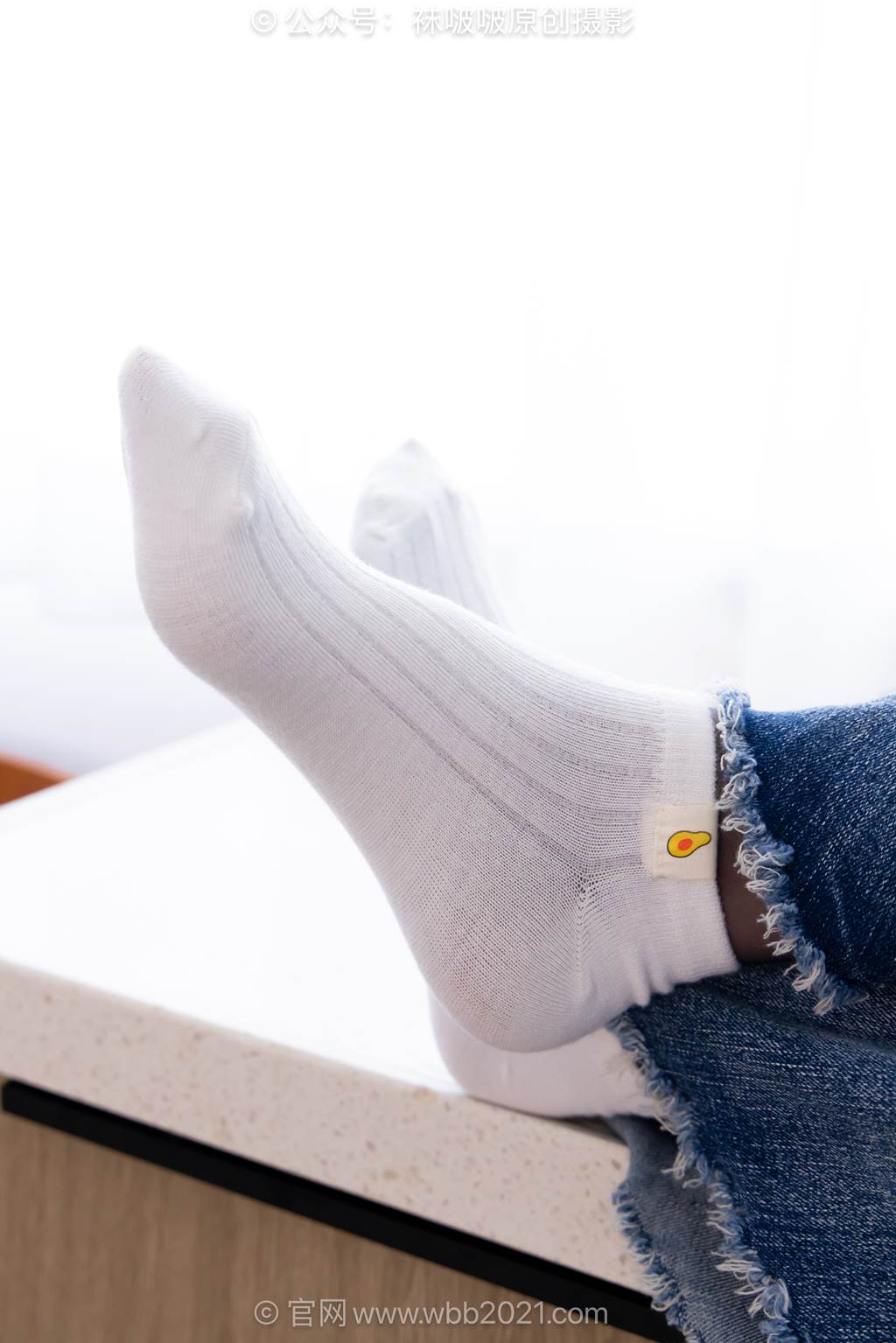 图片[58]-[BoBoSocks袜啵啵]NO.590 香菜-板鞋、短白棉袜、油亮薄黑丝、分体牛仔裤[113P] – 速更版-美库