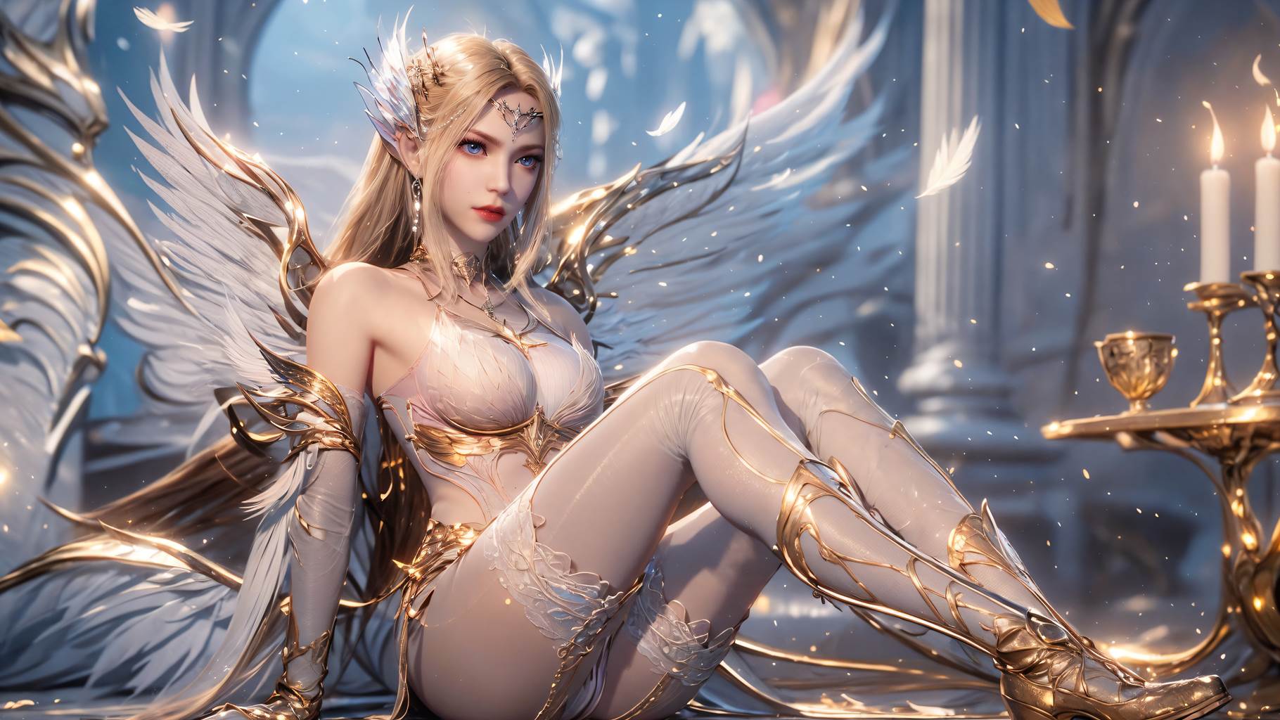 图片[10]-AI绘画 759 千仞雪-六翼天使[49P] – 速更版-美库